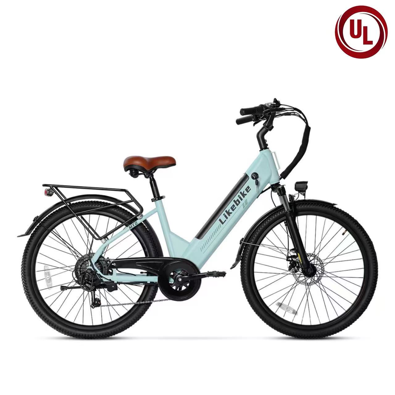 Likebike MY2 26" Step-Through Electric Bike for Adults, UL 2849 Certified Commuter Ebike