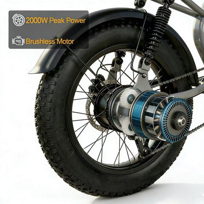 2000W Fat Tire Electric Bike, UL 2849 Certified, Likebike U12 Off-Road Ebike
