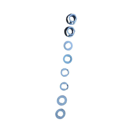 Rear hub bolts (Dacromet 4mm,anti-rotation washers *2 PCS ,3mm oblong washers *2 PCS ,2mm flat washers *2 PCS ,Flange nuts *2 PCS)