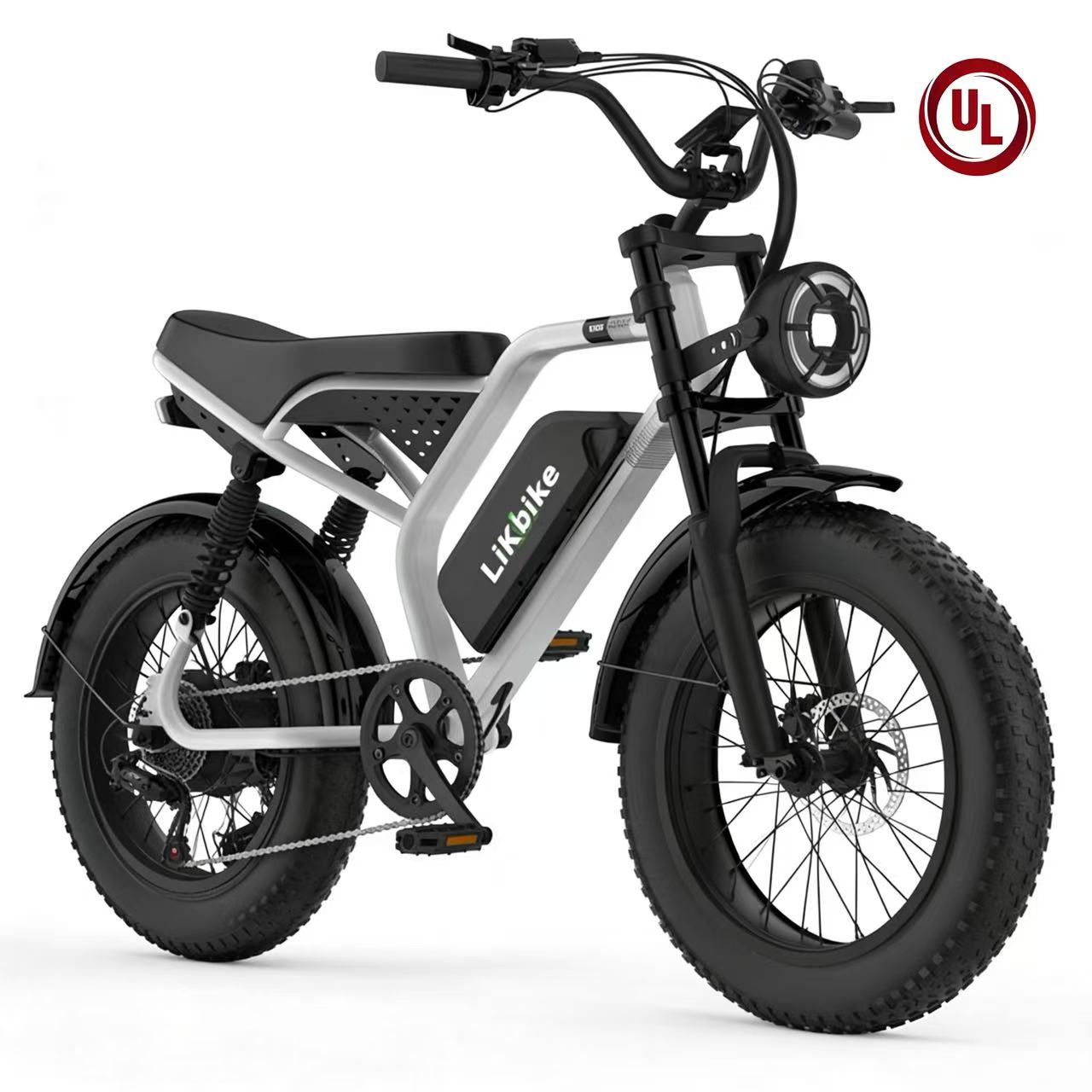 2000W Fat Tire Electric Bike, UL 2849 Certified, Likebike U12 Off-Road Ebike