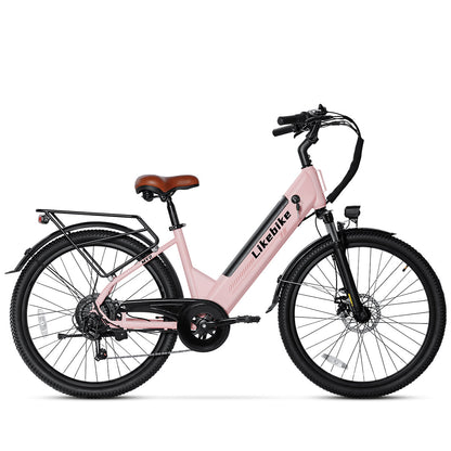 Likebike MY2 26" Step-Through Electric Bike for Adults,  UL 2849 Certified Commuter Ebike