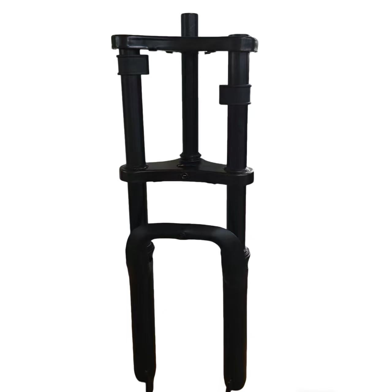 U12 fork (190S-DH-20-173-435,20-inch carbon steel shock-absorbing front fork with top hole and bottom thread with 20*4.0 snow  snow fat tire)