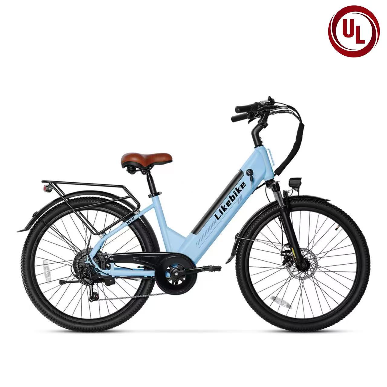 Likebike MY2 26" Step-Through Electric Bike for Adults,  UL 2849 Certified Commuter Ebike