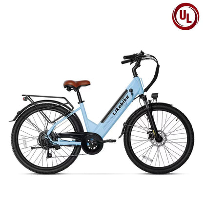 Likebike MY2 26" Step-Through Electric Bike for Adults,  UL 2849 Certified Commuter Ebike