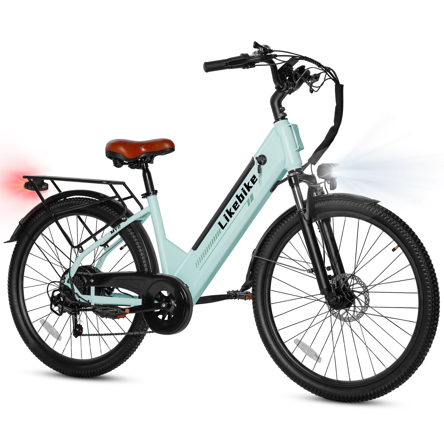 Likebike MY2 26" Step-Through Electric Bike for Adults,  UL 2849 Certified Commuter Ebike